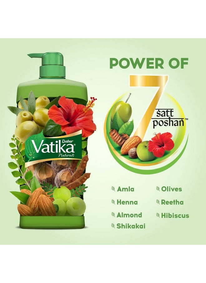 Vatika Ayurvedic Shampoo - 640Ml + Dabur Vatika Health Shampoo - 640Ml | Repairs Hair Damage, Controls Frizz | For All Hair Types | Goodness Of Natural Ingredients