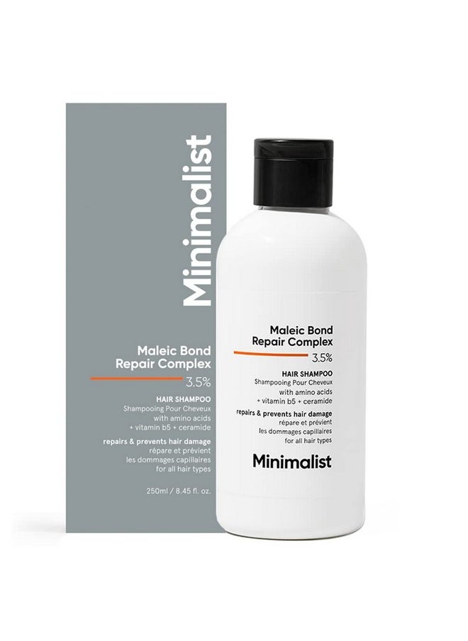 Bond Repair Shampoo For Damaged, Dry & Frizzy Hair, Maleic Bond Repair Complex 3.5% With Patented Technology, Sulphate & Paraben Free Shampoo For Women & Men, 250 Ml (Pack Of 1)