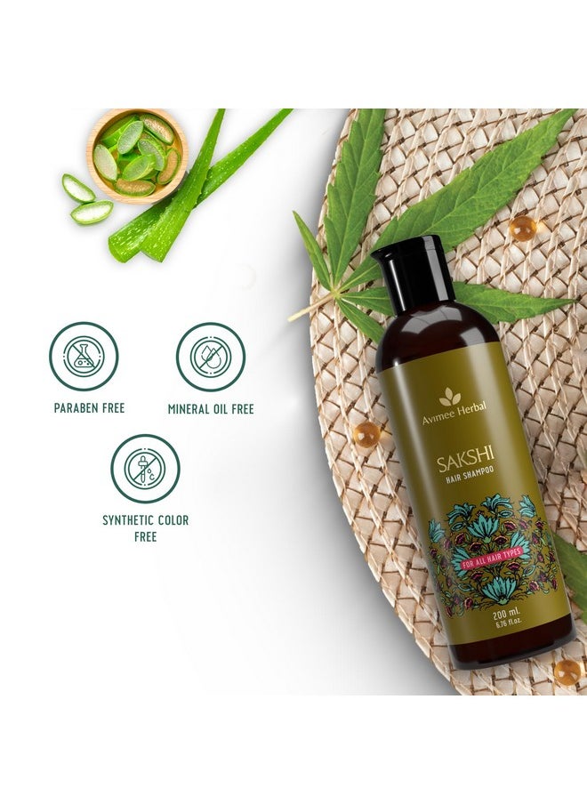 Sakshi Hair Shampoo | Deep Cleaning Shampoo | With Aloe Vera, Apple Cider Vinegar, Rice Protein & Tea Tree Oil | Sles Free | 200 Ml