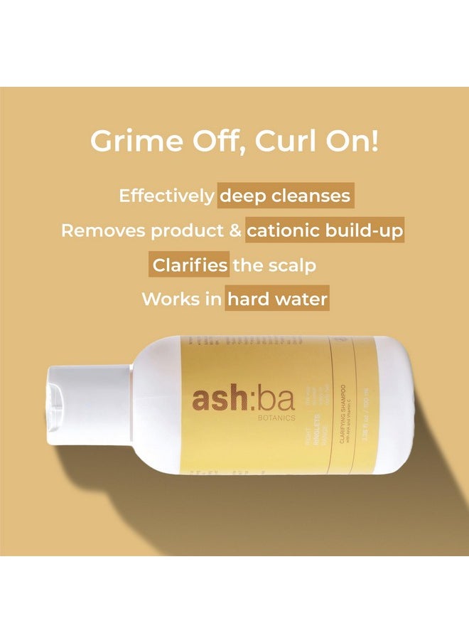 Clarifying Shampoo For Women & Men With Curly & Wavy Hair | Hard Water Expert To Deeply Cleanse, Remove Buildup & Exfoliate Scalp | With Vitamin C & Natural Ahas | Sulphate Free 100 Ml