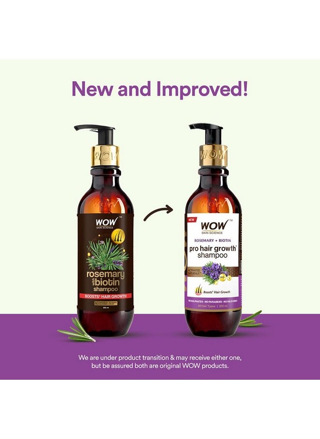 Rosemary & Biotin Hair Growth Shampoo | Fights Hair Fall | Grows New Hair | Prevents Breakage & Split Ends | Adds Shine To Dull Hair