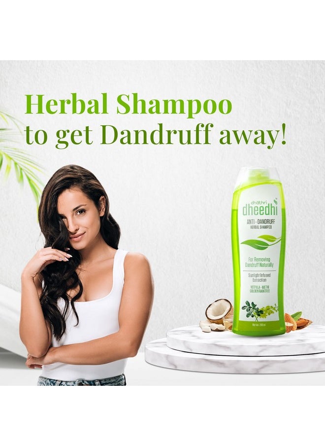 Dheedhi Anti Dandruff Shampoo - 400Ml, Shampoo For Dandruff And Itchy Scalp| Herbal Shampoo For Dandruff Treatment To Reduce Dandruff & Scalp Itchiness| An Ayurvedic Shampoo For Women And Men