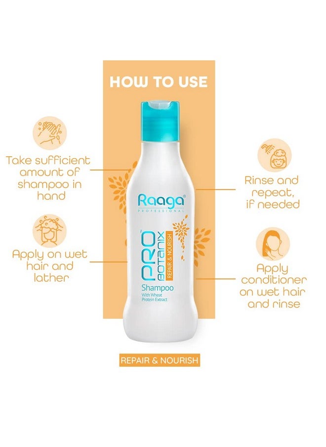Pro Botanix Repair And Nourish Shampoo With Wheat Protein (200 Ml) Repairs And Nourishes Dry And Damaged Hair | Suitable For Men & Women