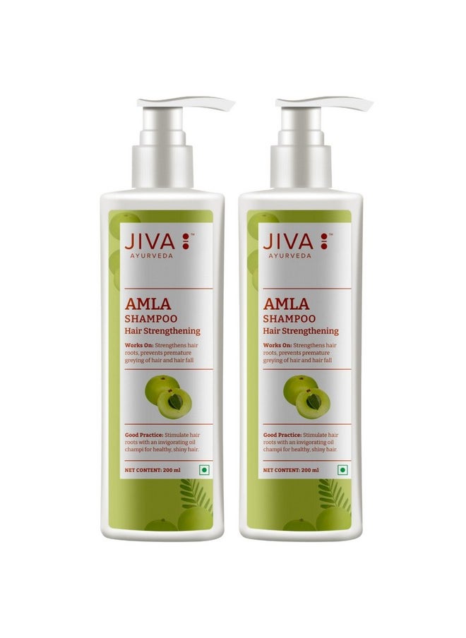 Amla Shampoo 200Ml | 100% Pure & Natural | Cleanses Scalp & Strengthens Hair | Prevents Hair Fall, Dandruff, & Premature Graying | Balances Pitta Dosha (Pack Of 2)