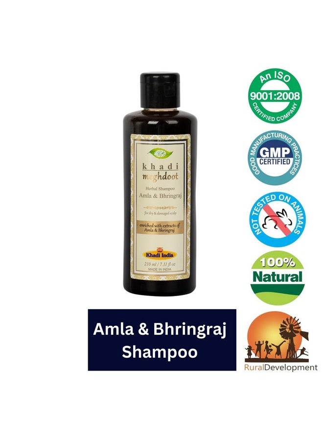 Amla And Bhringraj Shampoo Enriched With Exracts Of Amla & Bhringraj For Dry & Damage Scalp, 210Ml Each, Pack Of 2