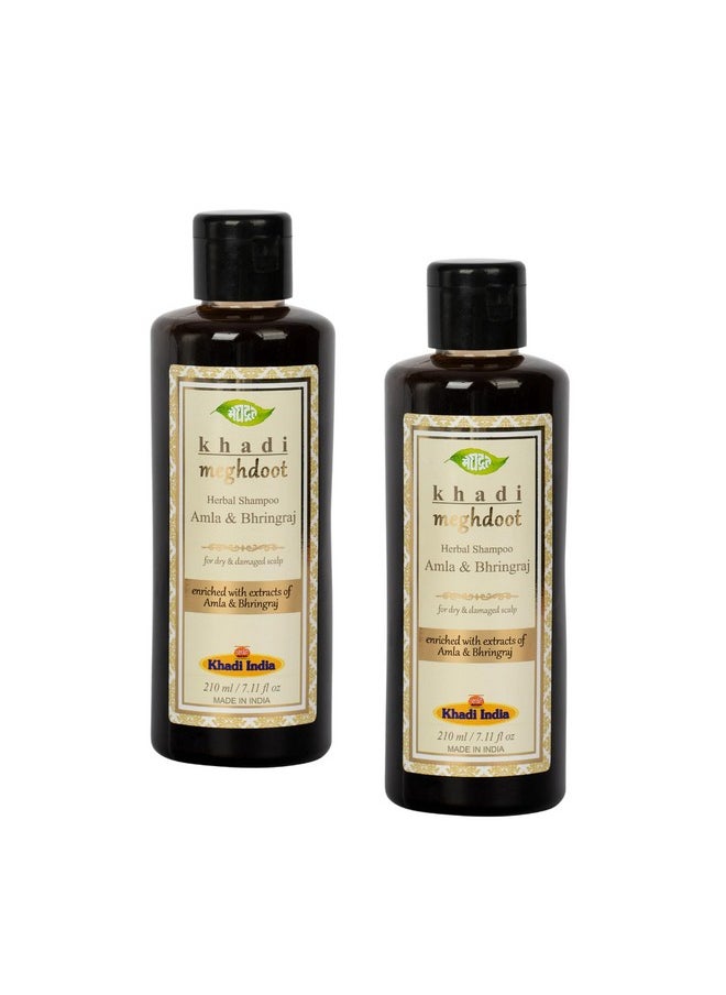 Amla And Bhringraj Shampoo Enriched With Exracts Of Amla & Bhringraj For Dry & Damage Scalp, 210Ml Each, Pack Of 2