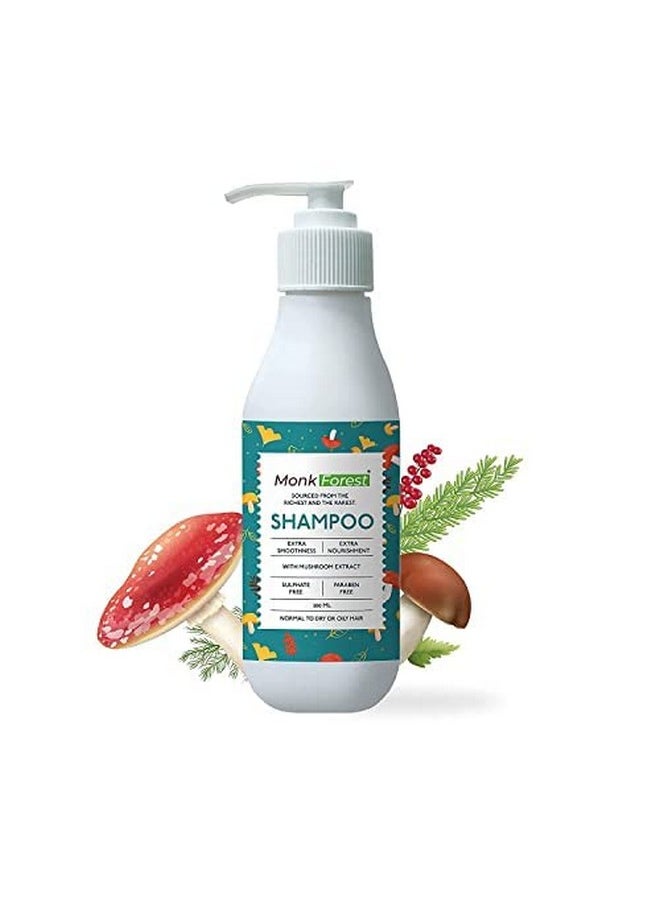 Mushroom Shampoo - 200 Ml, Sulfate & Paraben-Free, For Volume, Shine, And Hair Fall Control