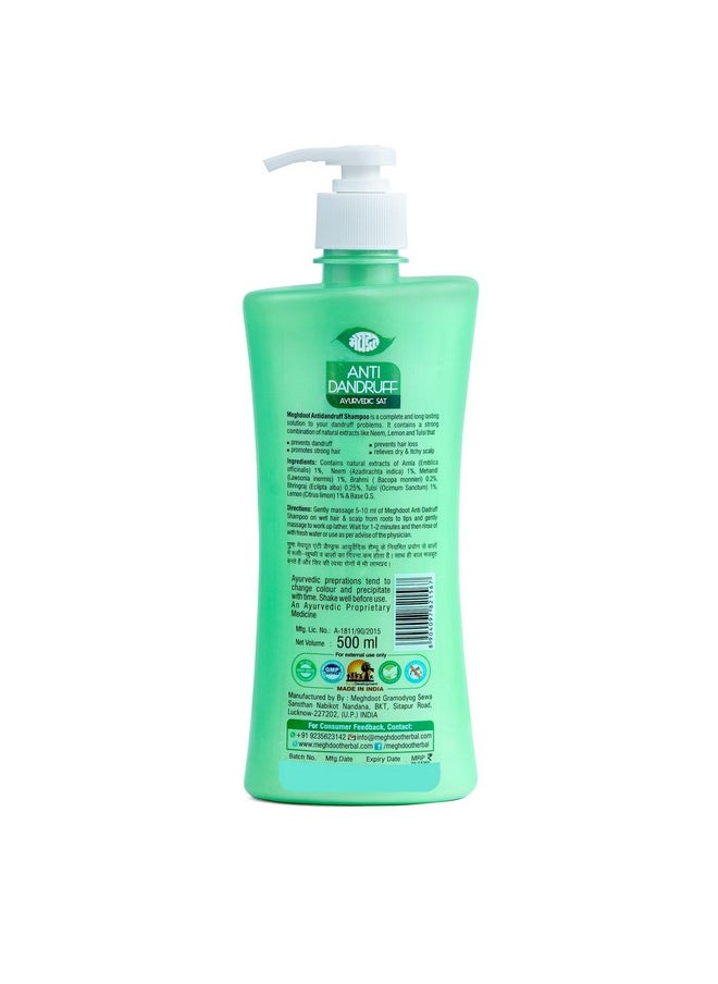 Ayurvedic Anti Dandruff Shampoo Enriched With Extracts Of Lemon And Neem For Health Scalp Free My Lice, Oily Dandruff Control, Anti Dandruff Shampoo For Men And Women, 500Ml, Pack Of 1