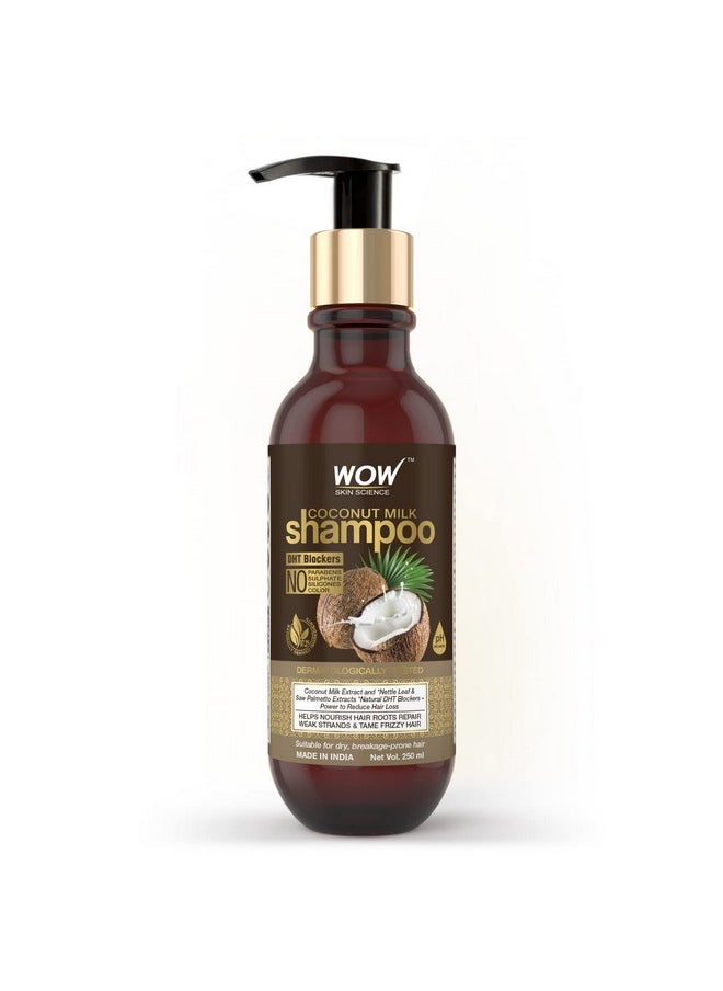 Coconut Milk Shampoo - No Parabens, Sulphate, Silicones, Color & Salt - Dht Blockers - 250Ml