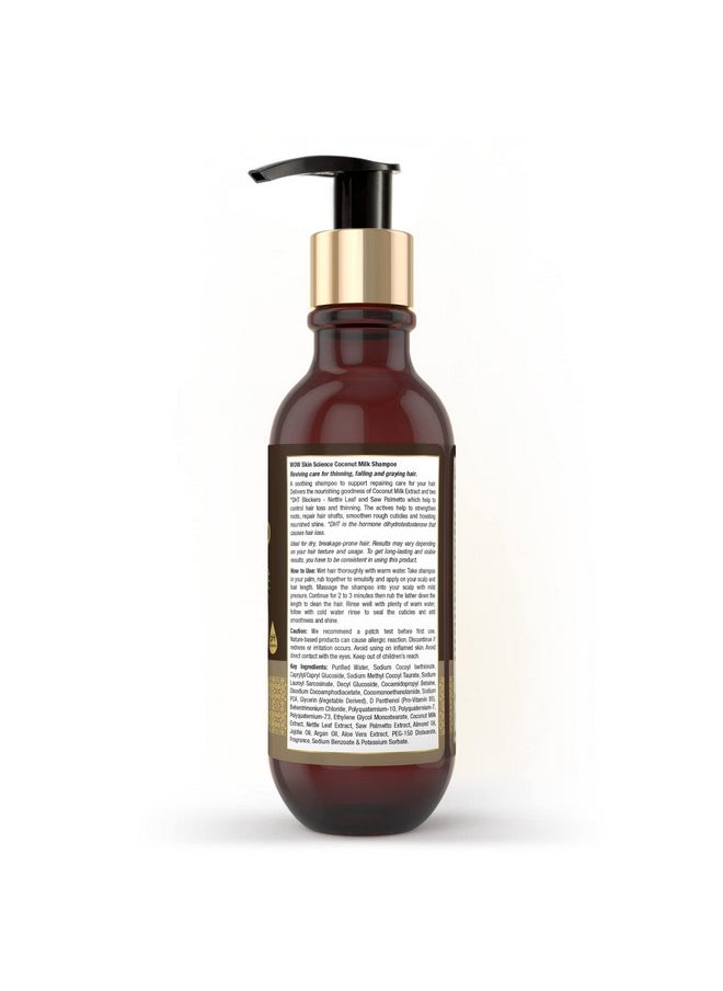 Coconut Milk Shampoo - No Parabens, Sulphate, Silicones, Color & Salt - Dht Blockers - 250Ml