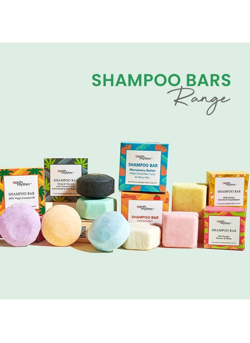 Earth Rhythm Anti-Dandruff Shampoo Bar for Itchy & Flaky Scalp | Men & Women | Contains Arnica Peppermint & Menthol Extracts | Sulphate & Paraben Free - 80gm