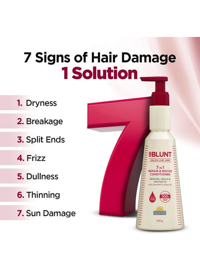 7 In 1 Repair & Revive Conditioner For Upto 100% Damage Repair - 250 G | Addresses 7 Signs Of Hair Damage | Enriched With Ceramides & Argan Oil