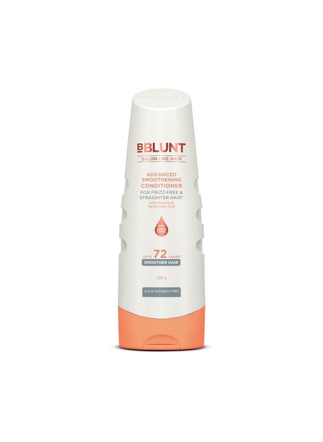 Advanced Smoothening Conditioner With Keratin & Hyaluronic Acid - 250 G | Makes Hair Frizz-Free & Straighter | Deeply Nourishes | Adds Spectacular Shine | For Men & Women