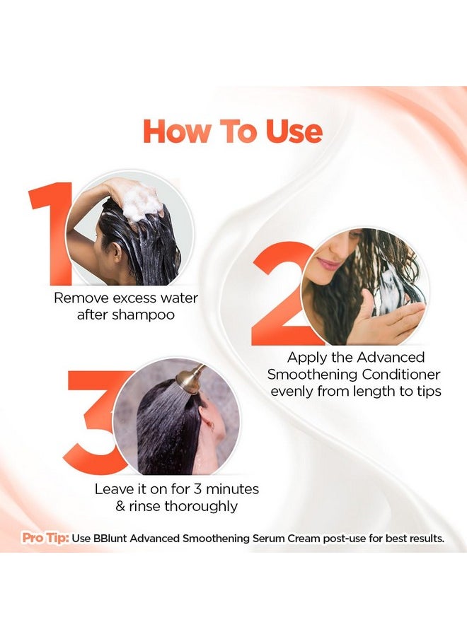 Advanced Smoothening Conditioner With Keratin & Hyaluronic Acid - 250 G | Makes Hair Frizz-Free & Straighter | Deeply Nourishes | Adds Spectacular Shine | For Men & Women