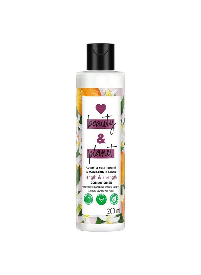 Curry Leaves, Biotin & Mandarin Natural Conditioner For Split-End Free For All Long Hair|No Sulfates,No Paraben|200Ml,1 Count