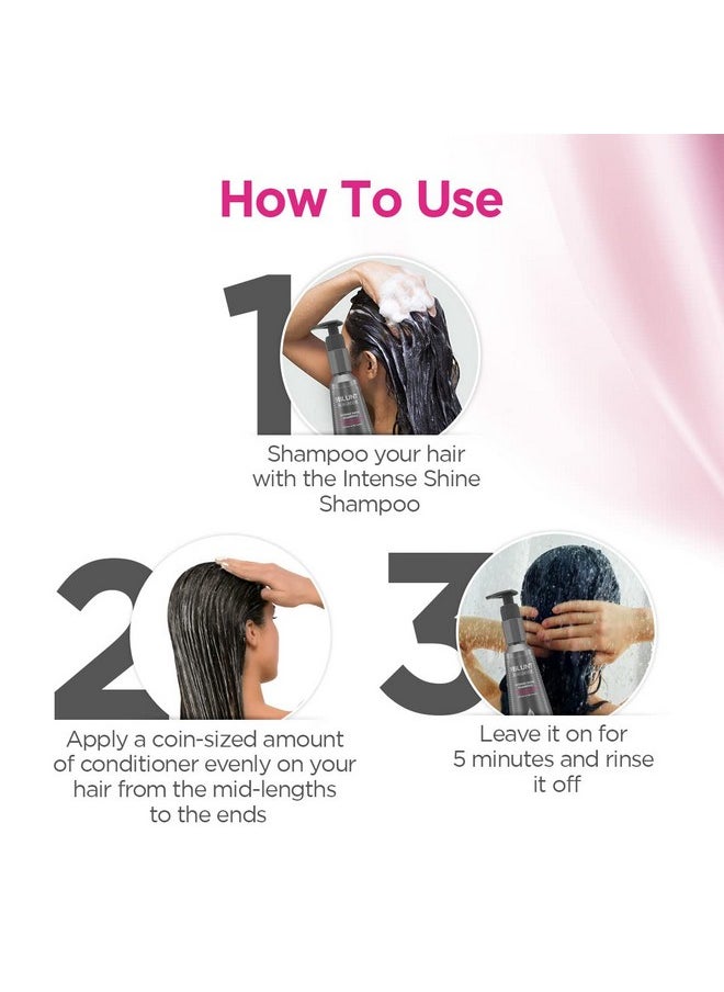Intense Shine Conditioner With Rice & Silk Protein For Softer, Smoother & Shinier Hair - 250 G