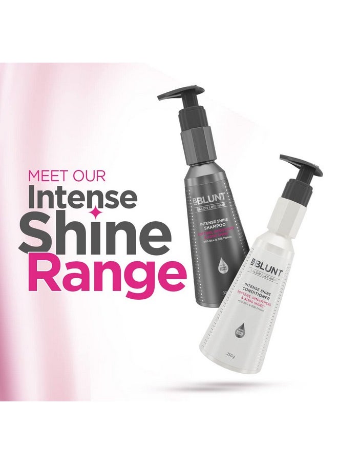 Intense Shine Conditioner With Rice & Silk Protein For Softer, Smoother & Shinier Hair - 250 G