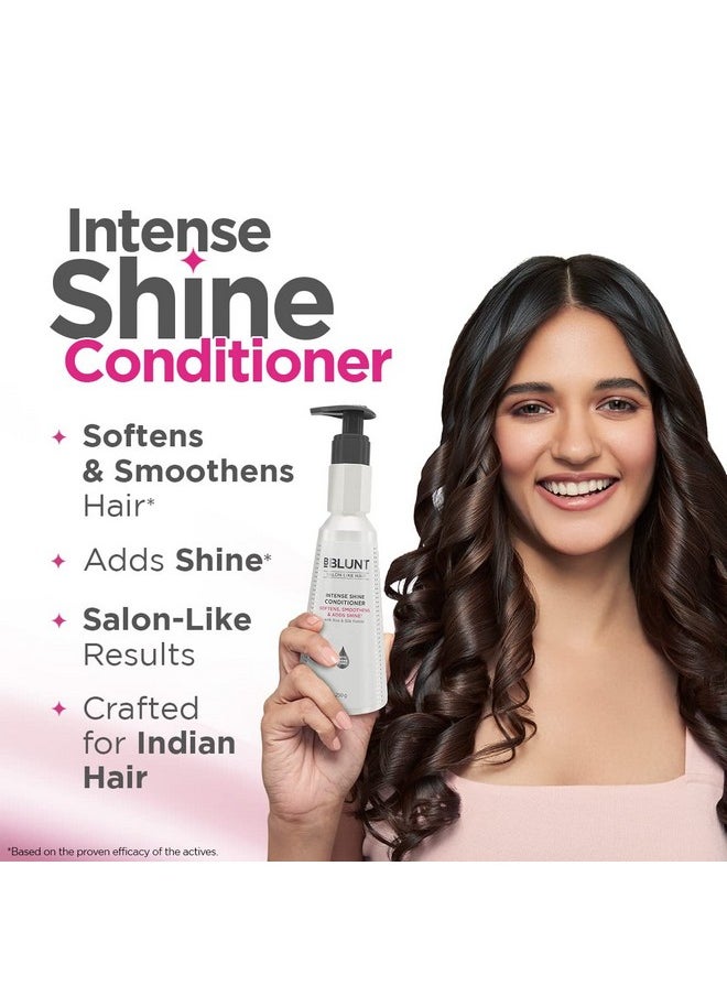 Intense Shine Conditioner With Rice & Silk Protein For Softer, Smoother & Shinier Hair - 250 G