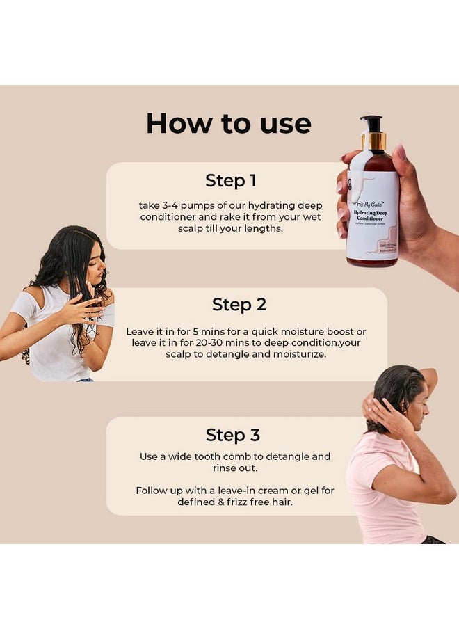 3-In-1 Deep Conditioner For Intense Moisture| Curl Enhancer & Activator| Hair Repair With Mango Butter & Honey| Silicone-Free, Sulphate-Free, Suitable For All Hair Types (250Ml)