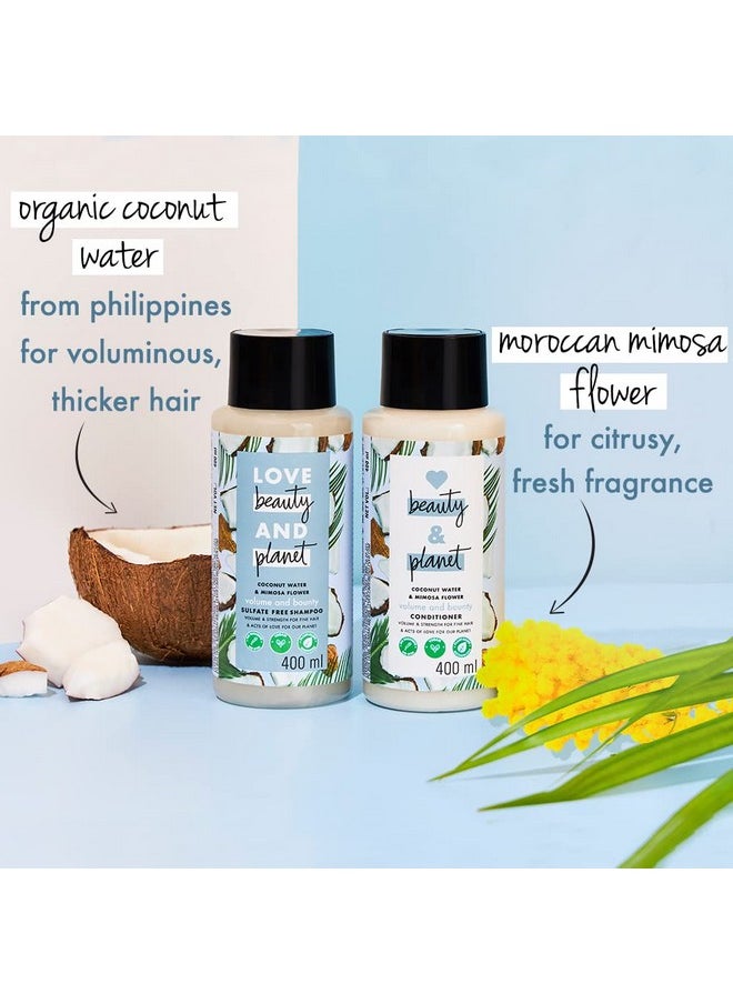Coconut Water And Mimosa Flower Volume And Bounty Conditioner|| No Parabens|| No Dyes|| 100% Organic Coconut Oil|| 200Ml, 1 Count