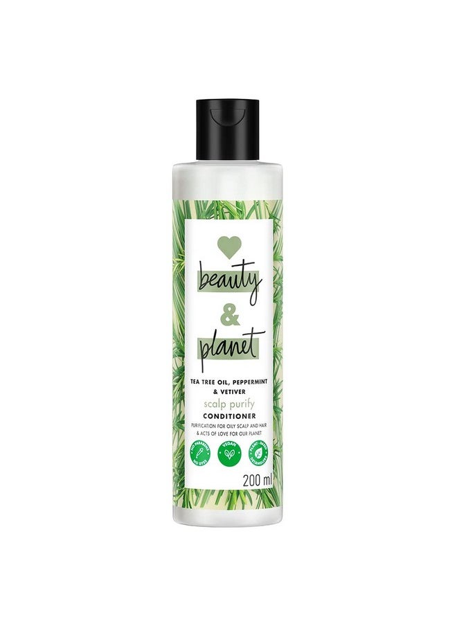 Tea Tree, Peppermint & Vetiver Natural Conditioner For Oily Scalp And Hair|No Sulfates,No Paraben|200Ml,1 Count