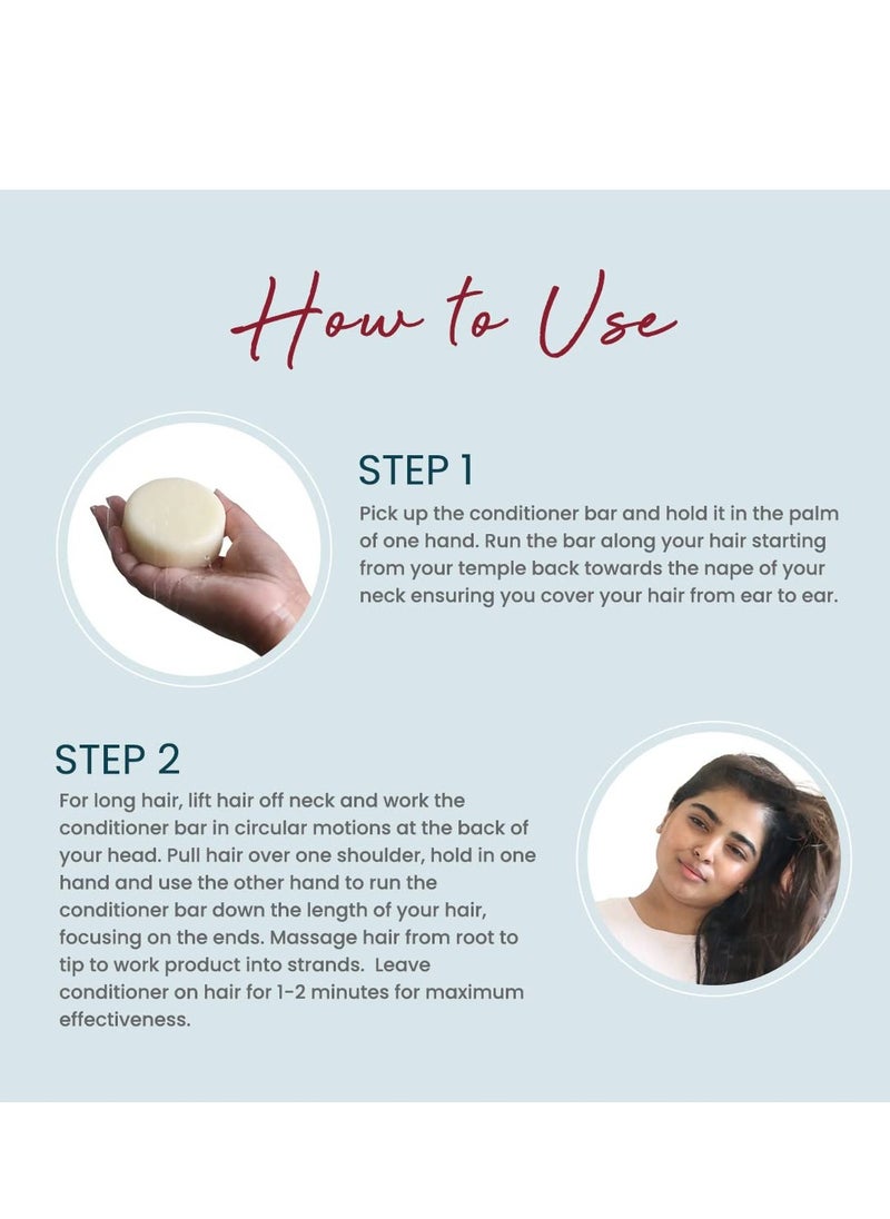 Earth Rhythm Organic Hair Conditioner for Frizz, Dryness, Splitends | Hydrates & Adds Shine & Volume| Contains Tamanu oil & Shea Butter| Men & Women | Sulphate and Paraben Free - 80 gm
