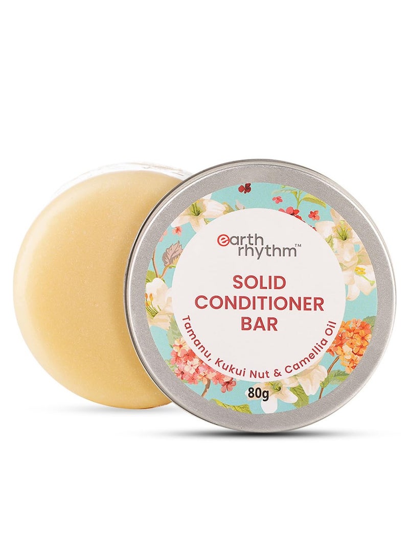 Earth Rhythm Organic Hair Conditioner for Frizz, Dryness, Splitends | Hydrates & Adds Shine & Volume| Contains Tamanu oil & Shea Butter| Men & Women | Sulphate and Paraben Free - 80 gm