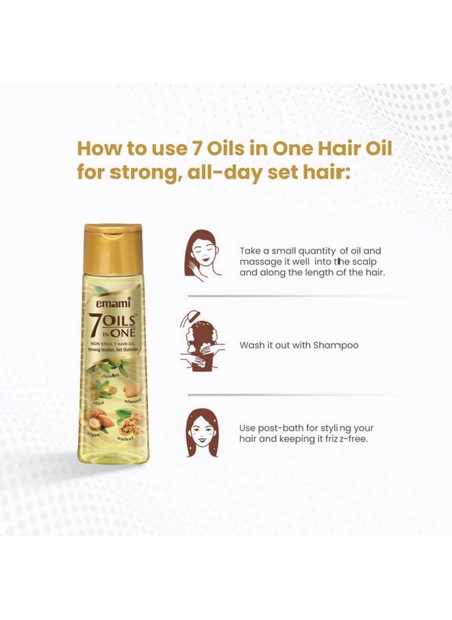 7 Oils In One Hair Oil | Makes Hair 20X Stronger And Manageable | Coconut Oil, Amla, Jojoba, Olive, Walnut, Argan & Almond Oils | 500 Ml