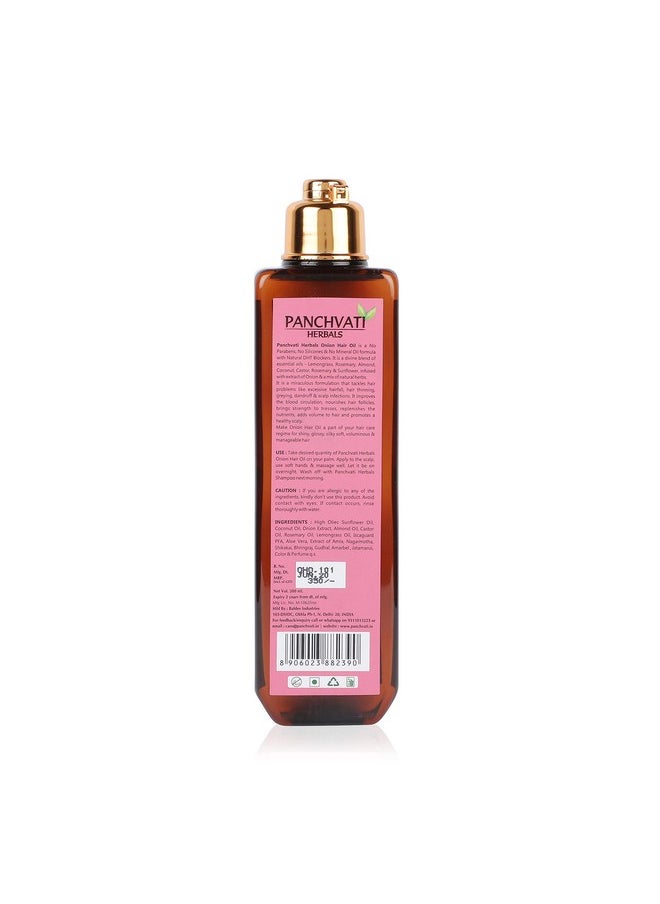 Herbals Onion Hair Oil 200 Ml Controls Hair Fall & Breakage Boosts Healthy Hair Growth,Reduces Thinning Of Hair.