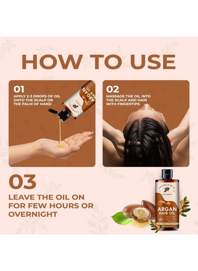 Argan Oil, Argan Oil For Hair Growth Strengthen Dull & Dry Hair, Helps Control Hair Fall & Promotes Hair Growth Multi Purpose Oil.Non Sticky Daily Use Hair Oil 200Ml