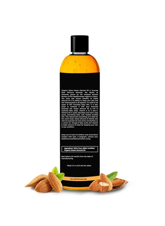 Sweet Almond Oil For Hair And Skin | Pure And Safe | Nourishes Dry And Dull Hair | Enrich With Vitamins And Minerals | Paraben Free | For All Skin Types - 200 Ml