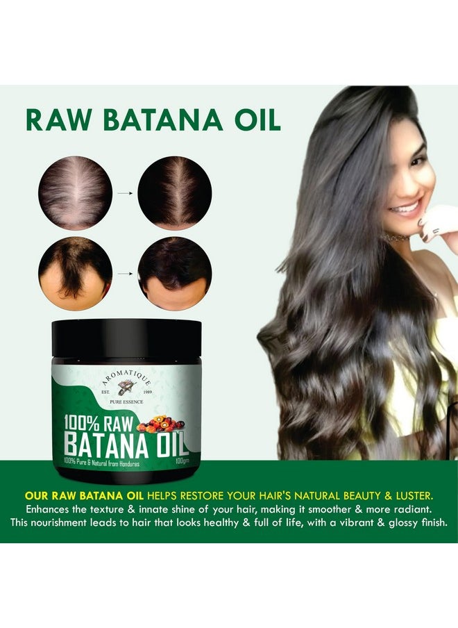 Raw Batana Oil | Unrefined Cold Pressed Batana Oil For Hair Growth By Dr Sebi Sourced From Honduras | Hair & Skin Nourishment Oil (100 Gms)