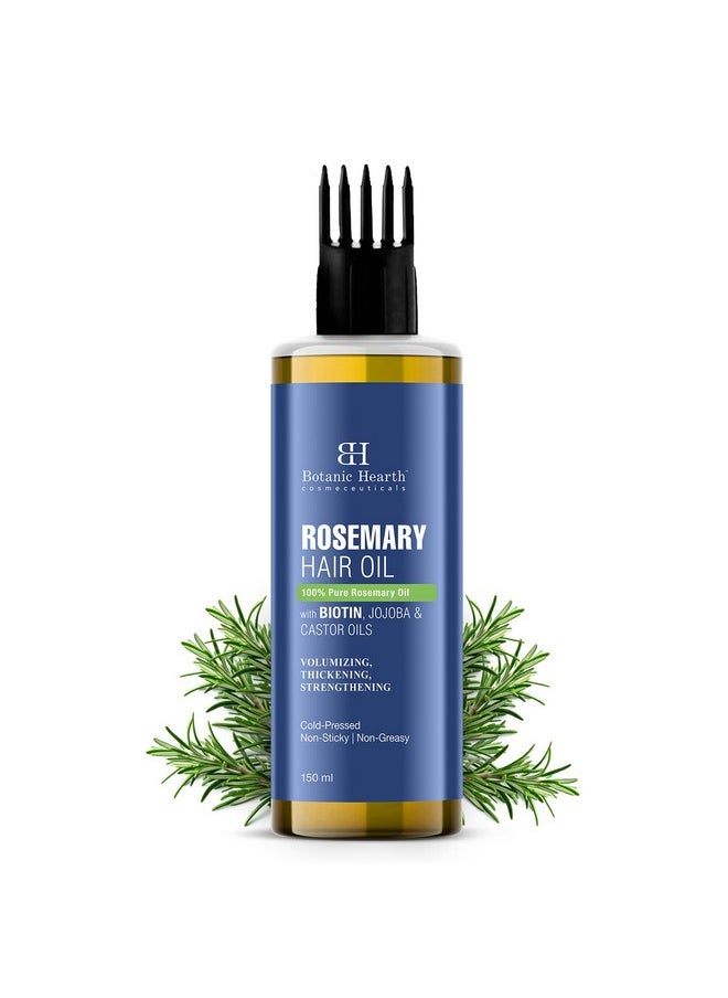 100% Pure Rosemary Oil For Hair Growth | Controls Hair Fall, Promotes New Hair Growth | Hair Strengthening Treatment For Healthy Nourished Hair | 150 Ml