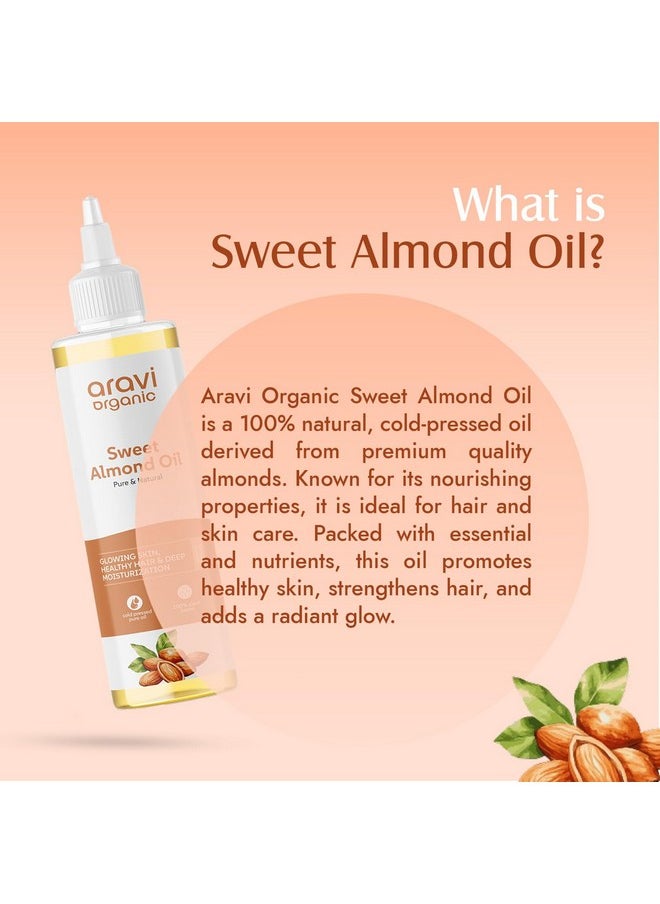 100% Pure Cold Pressed Almond Oil - For Hair Growth, Skin Care And Moisturising - 200 Ml…