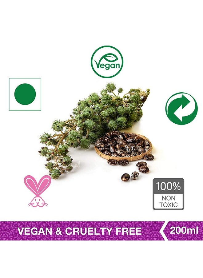 Organic Castor Virgin Oil - Cold Pressed, 200 Ml