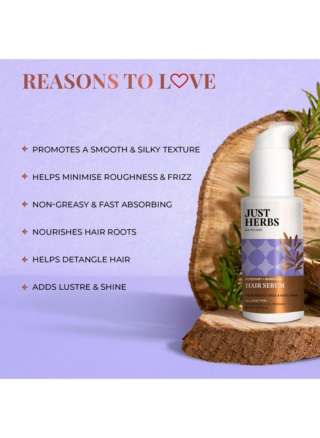 Rosemary Bhringraj Hair Serum For Silky & Smooth Hair | Helps Nourish And Improve Hair Health No Harmful Parabens Or Silicons 80 Ml