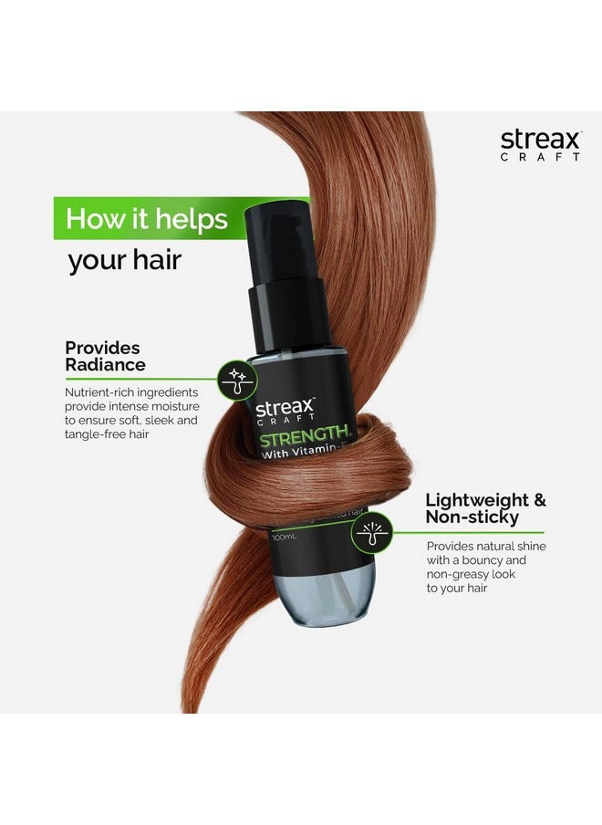 Craft Strength Hair Serum, 100 Ml I Hair Serum For Women I Hair Serum For Chemically Treated Hair I Strength With Vitamin-E I Enriched With Exotic Fruit Seed Oil