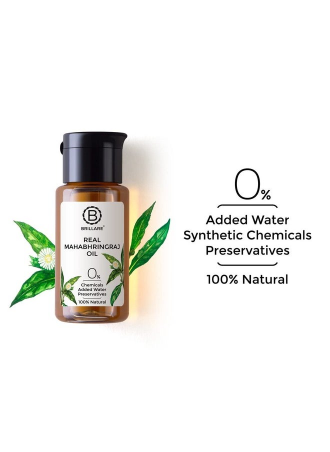 Real Mahabhringraj Oil With 14 Traditional Herbs, 100% Natural, Cold Pressed Oil, Makes Healthy & Flake-Free Scalp