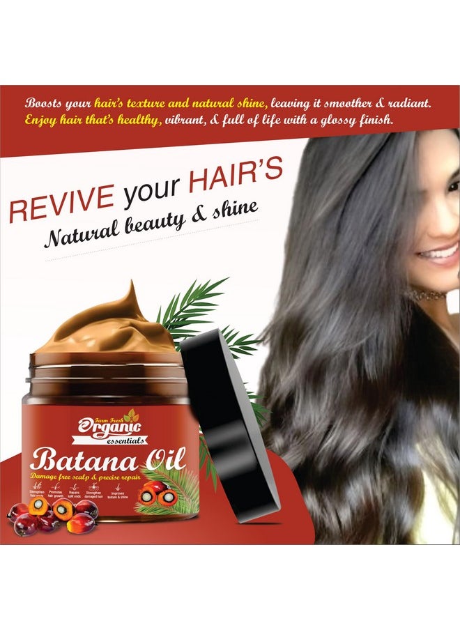 Raw Batana Oil For Hair Growth | Pure Raw Unrefined Batana Butter | Dr. Sebi From Honduras Hair Growth Oil Solution For Men & Women, Enhances Thickness, Repairs Split Ends 100Grams