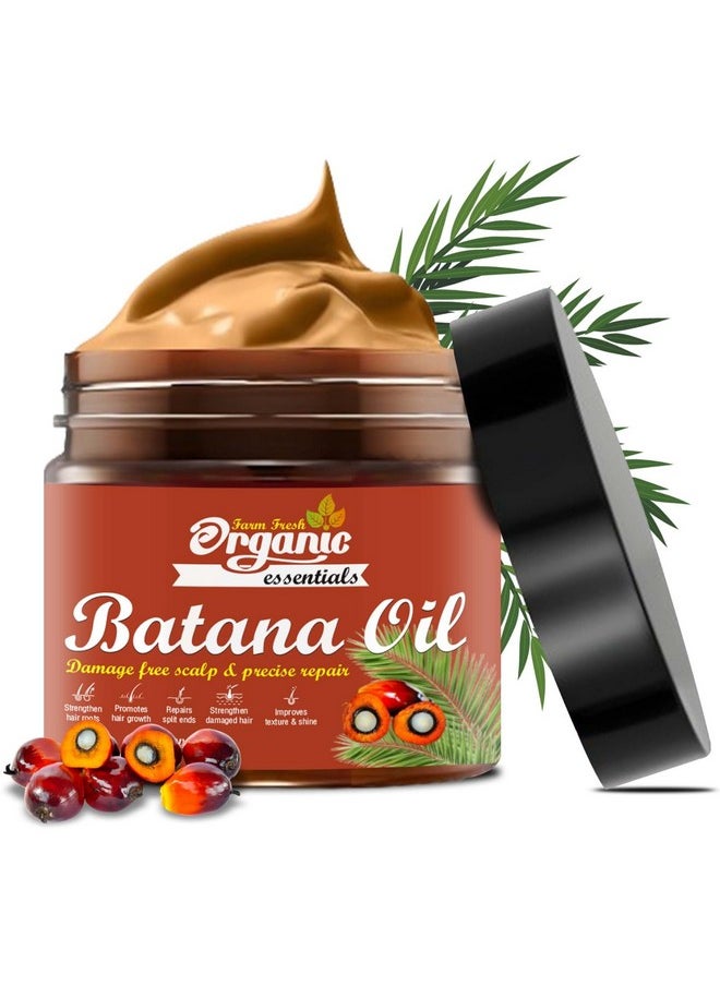 Raw Batana Oil For Hair Growth | Pure Raw Unrefined Batana Butter | Dr. Sebi From Honduras Hair Growth Oil Solution For Men & Women, Enhances Thickness, Repairs Split Ends 100Grams