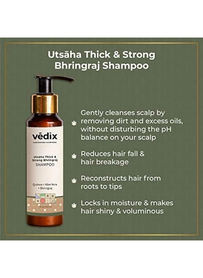 Bhringadi Hair Fall Kit,Customised Ayurvedic Hair Care Kit, With Bhringaraj Booster Oil -Bhringaraj Hair Shampoo, Hair Conditioner,And Bhringaraj Hair Mask - Gift Kit, Pack Of 4, Net Vol-310 Ml