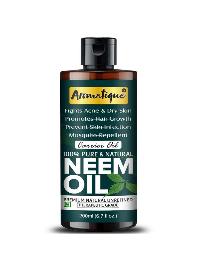 Neem Oil For Hair Growth, Face And Skin. Multi Purpose Oil (Neem Oil, 200 Ml)