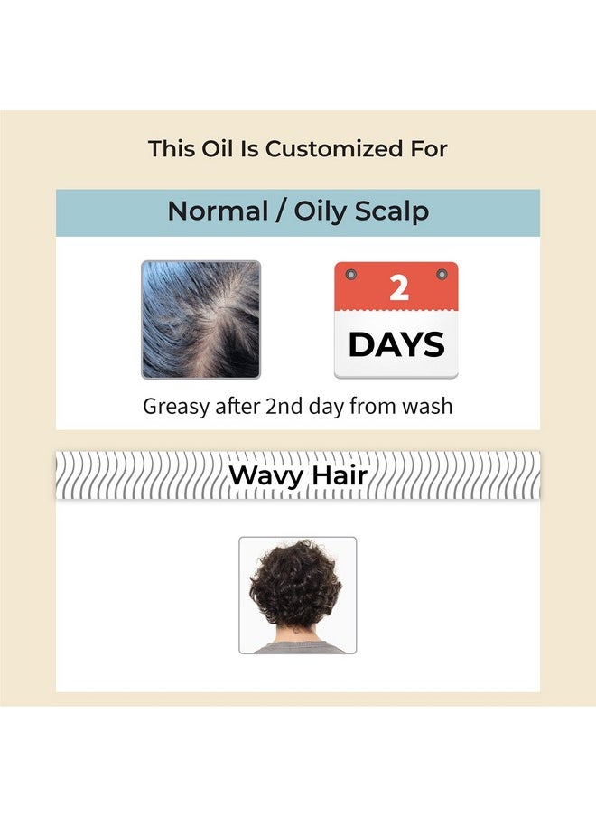Customized Ayurvedic Mens Hair Oil For Hair Growth - Jeevath Root Stimulating Hair Oil With Celastrus + Hibiscus + Bhringraj Customized For Normal-Oily Scalp & Wavy & Curly Hair - 100Ml
