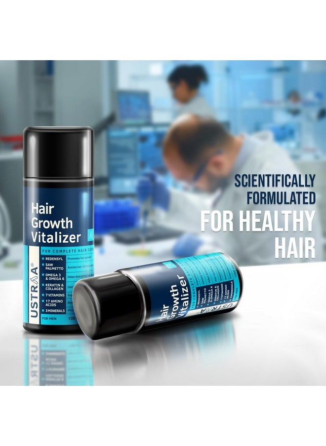 Hair Growth Vitalizer - 100 Ml - Clinically Tested | With Redensyl, Saw Palmetto | Non-Sticky, Non-Oily & Hair Cream - Daily Use - 100 G | With Wheat Germ Oil, Almond Oil | For All Hair Types