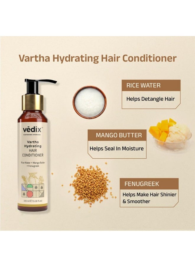 Ayurvedic Hair Growth Kit | 5 Product Kit | For Dry Hair, Dry Scalp, Curly Hair | Vedix Hair Oil, Shampoo, Serum, Mask, Conditioner Set