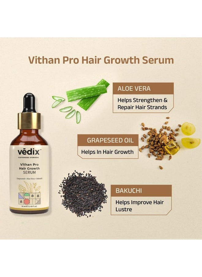 Ayurvedic Hair Growth Kit | 5 Product Kit | For Dry Hair, Dry Scalp, Curly Hair | Vedix Hair Oil, Shampoo, Serum, Mask, Conditioner Set