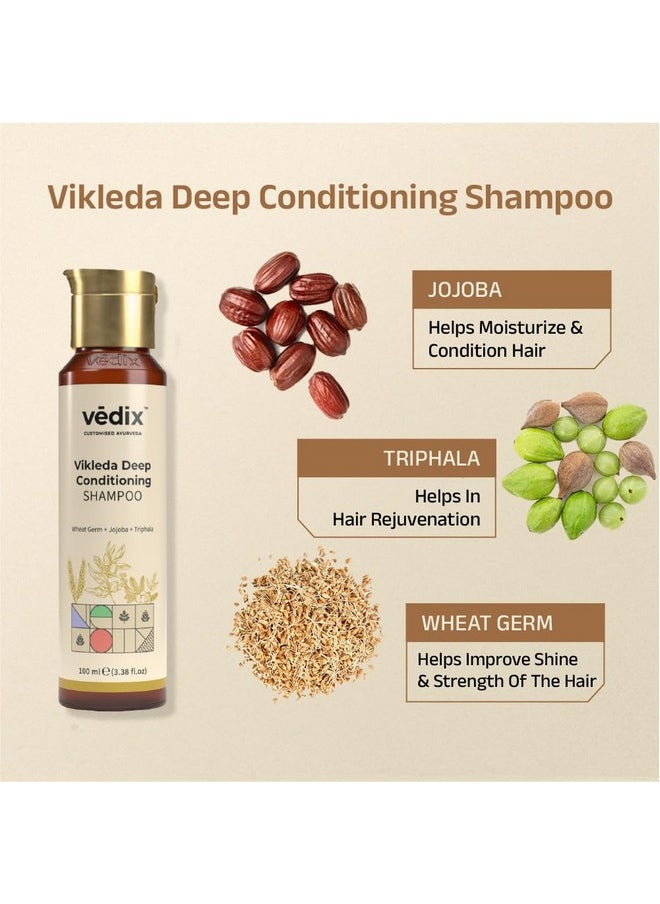 Ayurvedic Hair Growth Kit | 5 Product Kit | For Dry Hair, Dry Scalp, Curly Hair | Vedix Hair Oil, Shampoo, Serum, Mask, Conditioner Set