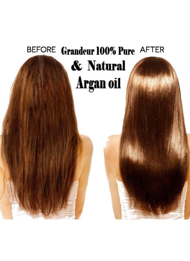 Pack Of 2 100% Pure & Natural Moroccan Argan Oil 30Ml, For Dry And Coarse Hair & Skin Care 30Ml+ 30Ml | Hair Fall Control | Hair Growth|