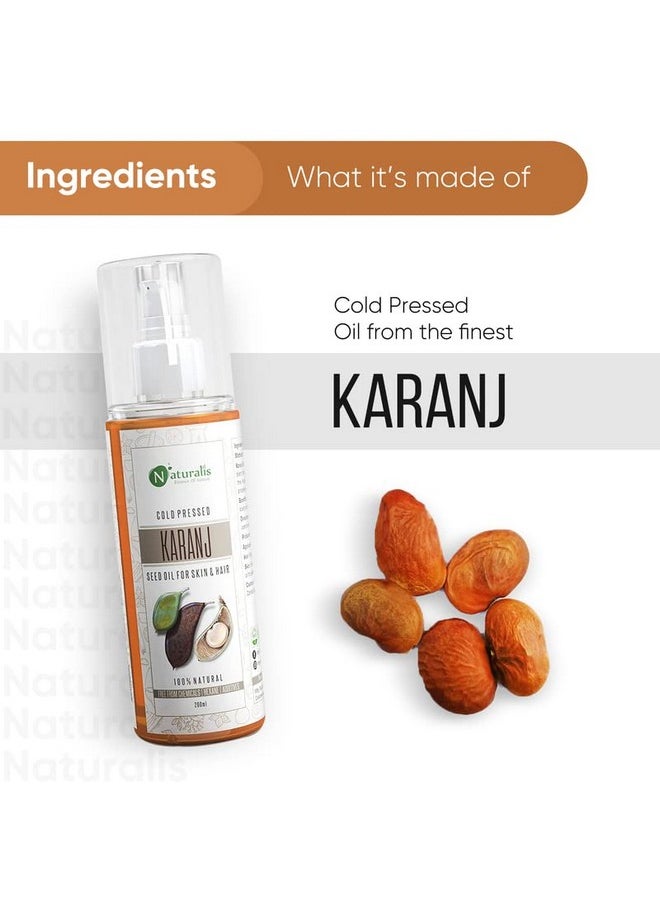 Essence Of Nature Cold Pressed Karanj Carrier Oil For Hair, Body And Skin, 200 Ml