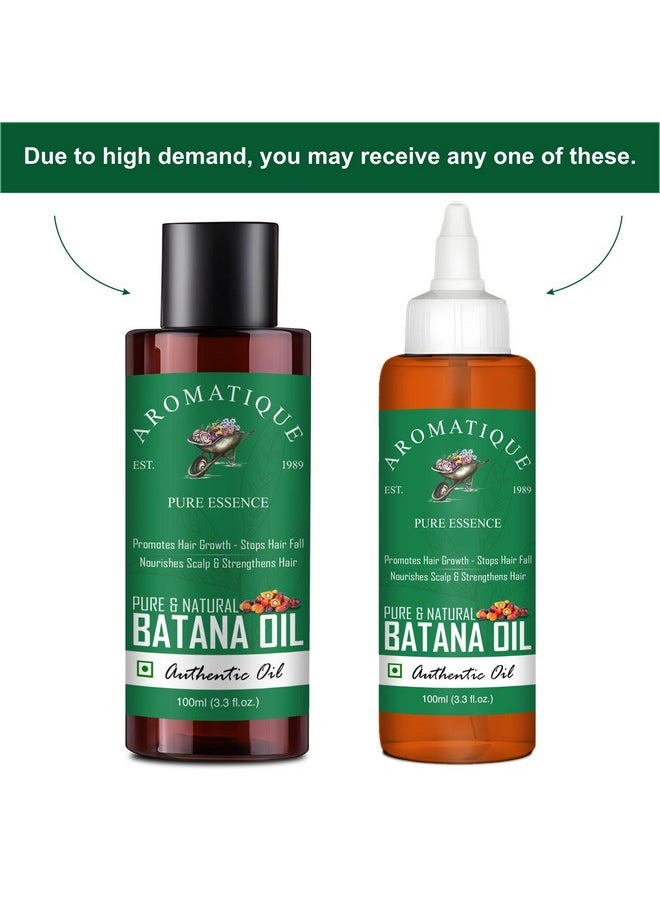 Batana Oil - Pure Batana Oil For Hair Growth By Dr Sebi Sourced From Honduras, Batana Oil Cold Pressed, Derived From Palm Nut Oil For Hair & Skin (100 Ml)